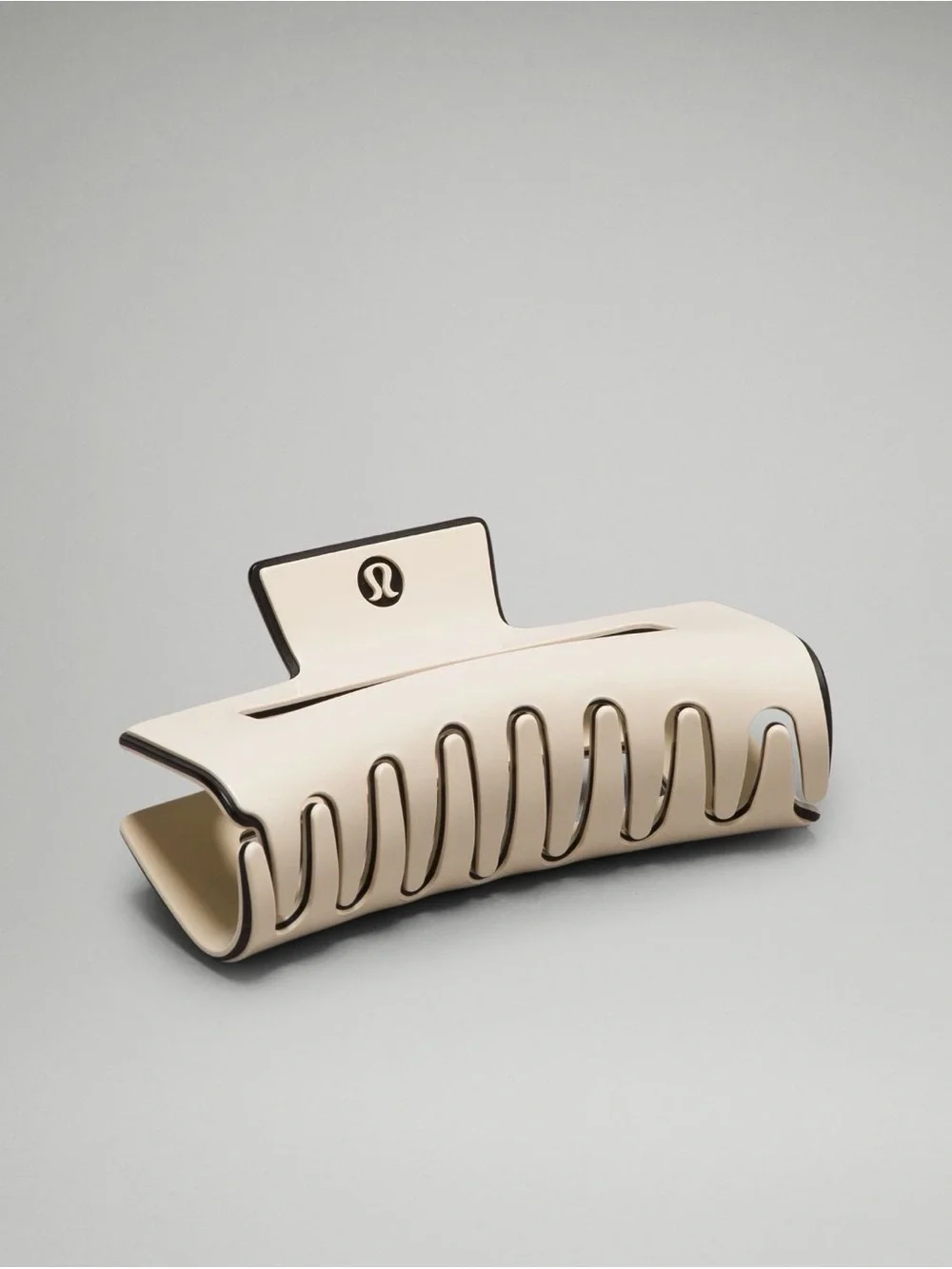Lululemon Extra Large Claw Hair Clip Light Ivory Black
